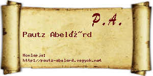 Pautz Abelárd névjegykártya